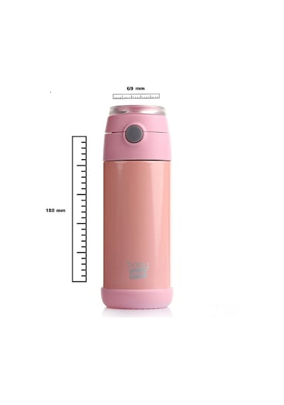 Baby Plus Çelik Termoslu Matara 350 Ml Pembe