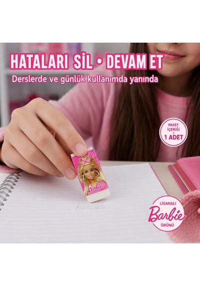 Bakgelal Barbie Resimli Silgi Beyaz Çocuk Silgisi Okul Ve Kırtasiye Malzemesi - 9084126225302