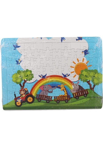 80 Parça Çocuk Puzzle Ve Yapboz Karışık Seri 12' Li Set