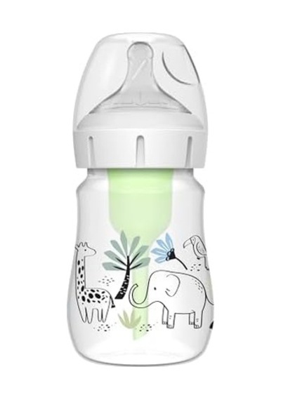 150 Ml Pp Geniş Ağız Anti-kolik Options+, Orman Fil Desenli, Tekli Paket Açık