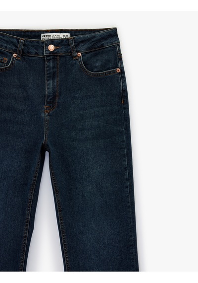 Koton Dar Kesim Normal Bel Cepli İspanyol Paça Jean Pantolon - Flare Jeans Koyu İndigo 6sal40013md İndigo Koton Dar Kesim Normal Bel Cepli İspanyol Paça Jean Pantolon - Flare Jeans Koyu İndigo 6sal40013md İndigo