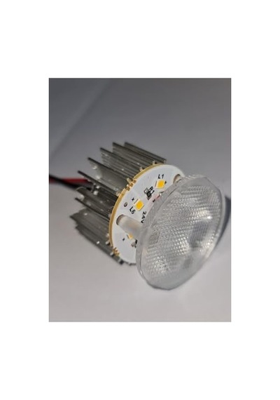 10'lu Paket Dekoratif Yuvarlak Tente Içi Kasasız Led Armatür 12v Gün Işığı 3000k Genel