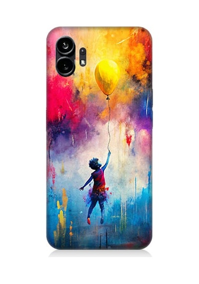 Nothing Phone 1 Balonlu Kız Desenli Silikon Kılıf