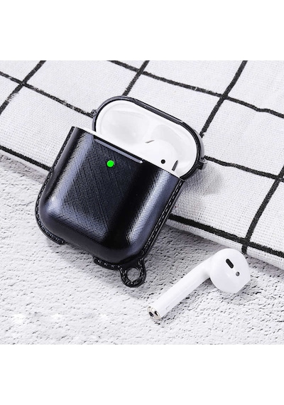 Wiwu Grace Electroplate Apple Uyumlu AirPods Kılıf ZORE-218224 Siyah