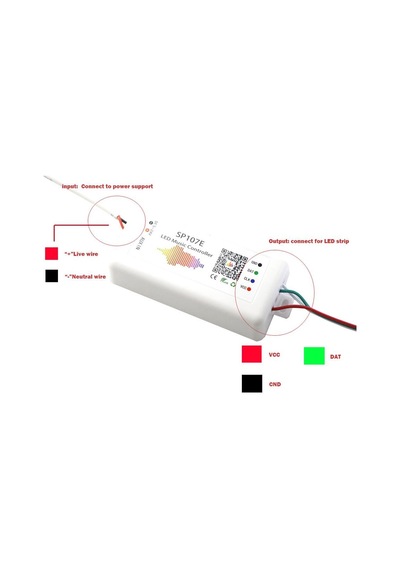 Sp107E Bluetooth Ws2812 Adreslenebilir Led Kontrol Kartı
