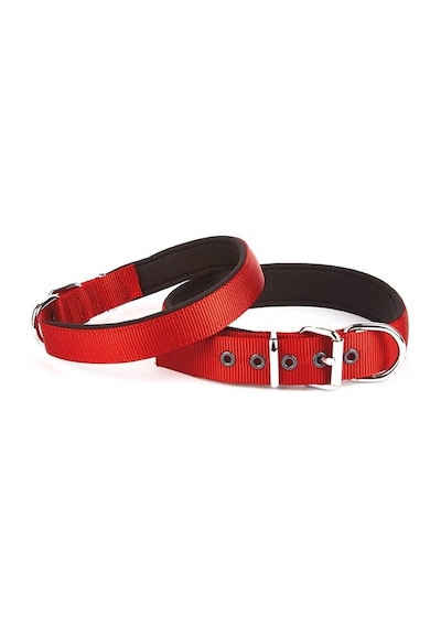 Doggie Konfor Seri Dokuma Köpek Boyun Tasması 5x60-70 CM Kırmızı