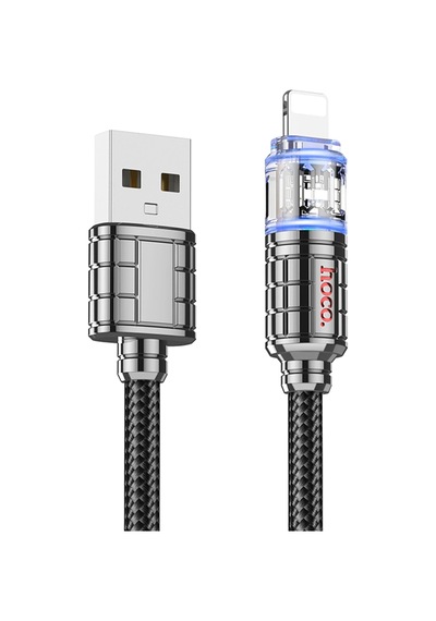 Hoco. U122 1.2m Lantern Usb To Lightning Şarj Data Kablosu - Siyah
