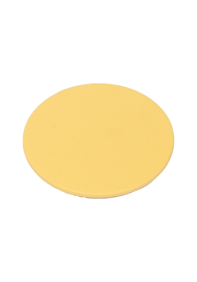 Sarı Oval Deri Bardak Altlığı Sarı