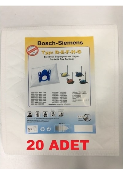 Bosch Uyumlu Gl-30 Elektrikli Süpürge Toz Torbası (20 Adet) Pra-1004627-