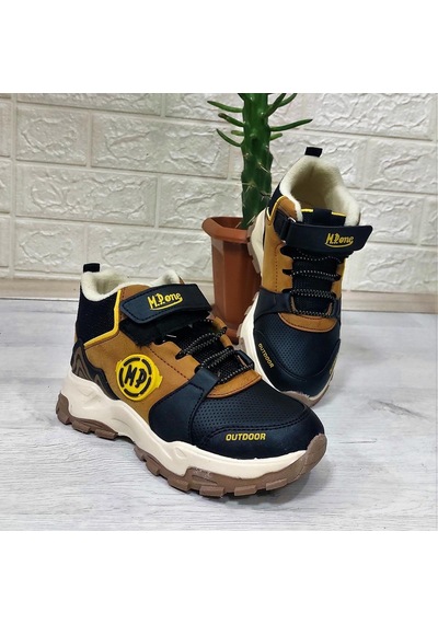 M.p One 3139 Taba - Siyah Fuspetli Cırtlı İçi Polar Erkek Çocuk Bot 001