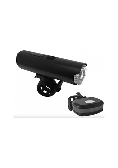 Xc 383 384 Bisiklet Usb Şarjlı Ön Arka Far Stop Set Siyah