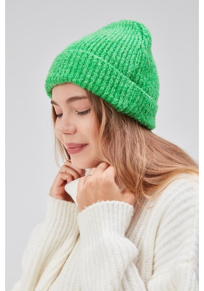 Derikem Basic Şık Standart Lüks Unisex Tiftik Bere Fıstık Yeşili