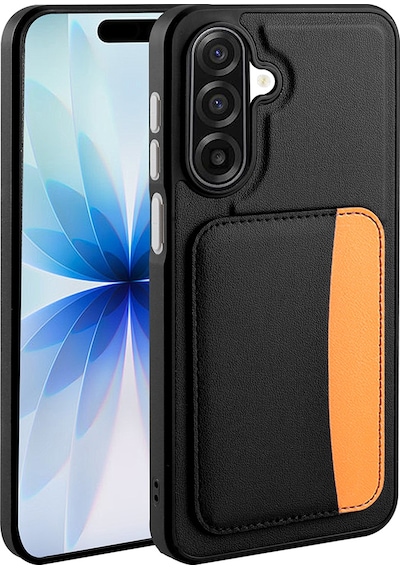 Galaxy Uyumlu A17 Kılıf Kartlıklı Zore X-kart Silikon Kapak - Siyah Siyah