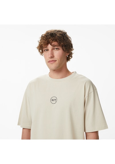 Unıted4 Regular Fit Erkek Krem T-shirt Laspa Çok Renkli