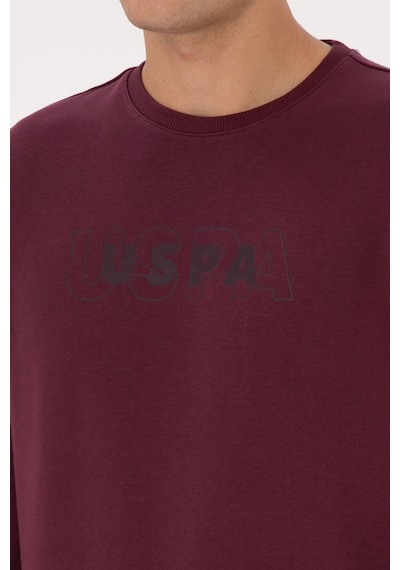 U.S. Polo Assn. Erkek Regular Fit Bisiklet Yaka Bordo Sweatshirt 50316372-VR177