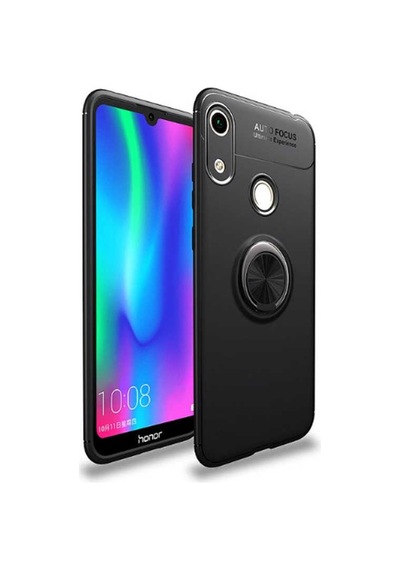 Huawei Honor 8a Kılıf Zore Ravel Silikon Kapak Siyah-Mavi