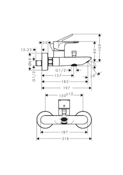 Hansgrohe Rebrıs E Banyo Bataryası Krom 72450000