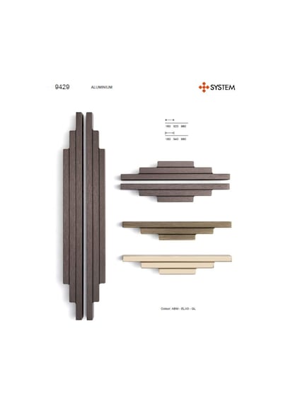 System Mobilya Kulbu Fırçalı Bronz Renk 960mm Kulp Sy9429 0960 Elx3 Çok Renkli