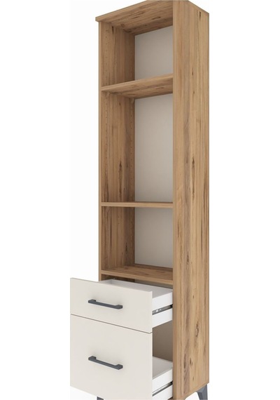 Arges Dolap 3 Raflı 2 Çekmeceli 44x30x182 Çam-aytaşı Atlas Çam