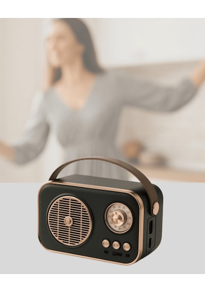 Retro Radyo Bluetooth + Fm Nostaljik Hoparlör Uczzzm4speaker-1