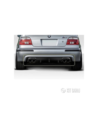 Bmw E39 5 Serisi M5 Difüzör Piano Black Sağ Sol Çiftli Çıkış Plastik