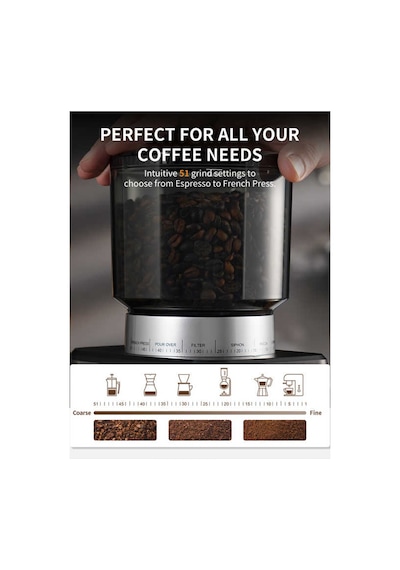 Vosco KD-CG018 200 W Barista Tipi Kahve Değirmeni