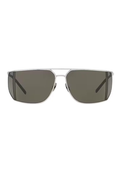Saint Laurent Sl 750 002 69 Erkek Geometrik Gri Metal Güneş Gözlüğü Gri