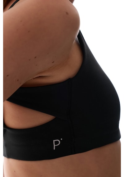Penti Lycra Siyah Cream Hafif Destek Çıkarılabilir Pedli Çapraz Sırt Detaylı Spor Sütyeni