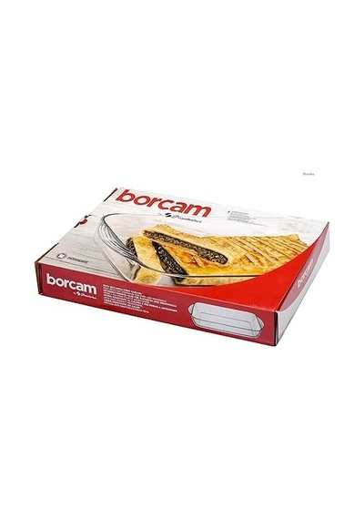 Borcam Kulplu Dikdörtgen Tepsi Siyah