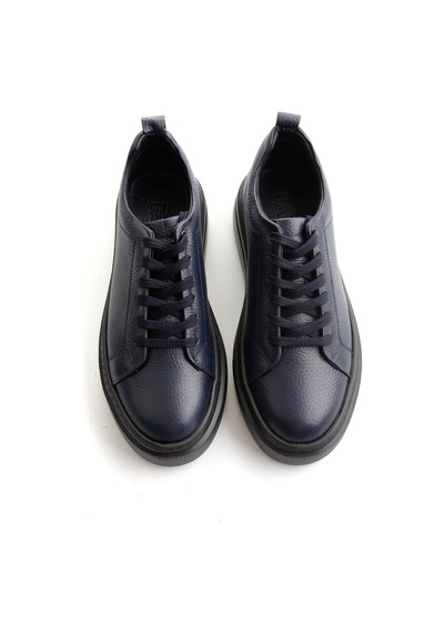 Bambi Lacivert Floter Hakiki Deri Erkek Sneaker E01089009540