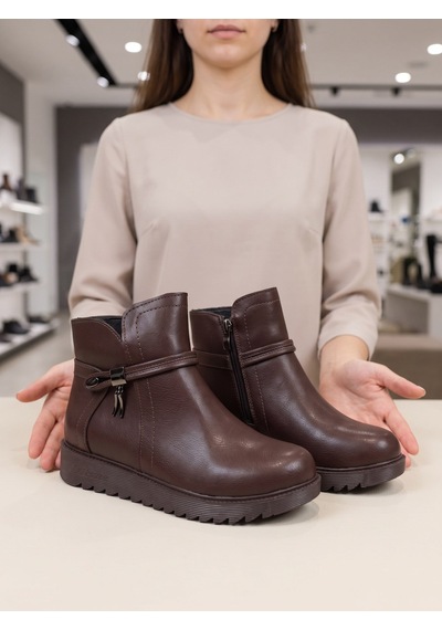 Nesilshoes Nesil Shoes Dvm 1001 Kahve Kadın Fermuarlı Kışlık Bot