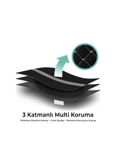 Siyah Baklava Desenli Yumuşak Siyah Kumaş Emniyet Kemer Kılıfı Çift Takım Kmsd-01