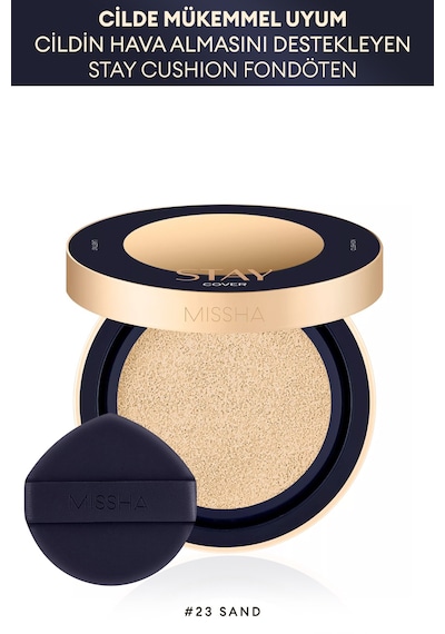 Missha Uzun Süre Kalıcı Yüksek Kapatıcılık Sağlayan Cushion SPF40++ 23 Sand 15 G