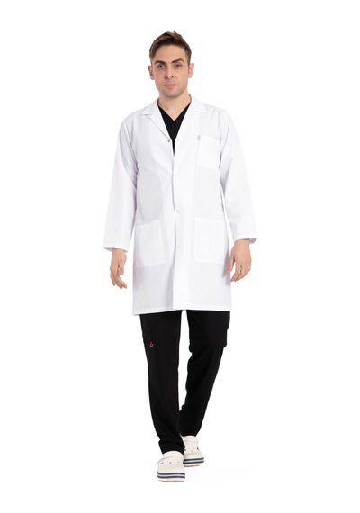 Beyaz Önlük Erkek Model Alpaka Kumaş Ep-01