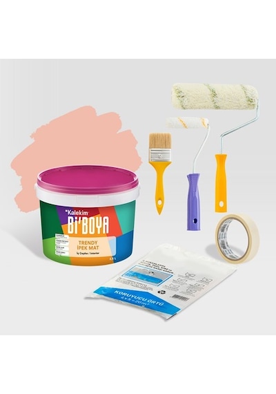 Bi Boya Tek Oda Boyama Seti 2.5 L Nar Çiçeği