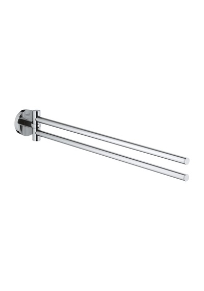 Start İkili Uzun Havluluk, 439 Mm, Duş, Banyo Aksesuarları, Krom, 41183000 Siyah
