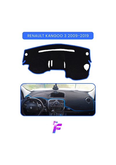 Renault Kangoo 3 2009-2019 Torpido Örtüsü Güneşten Korur Kolay Montaj Tam Uyum Kaymaz A41