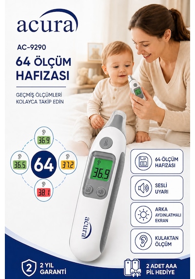 Acura Ac-9290 Thermoscanner Kulaktan Ateş Ölçer