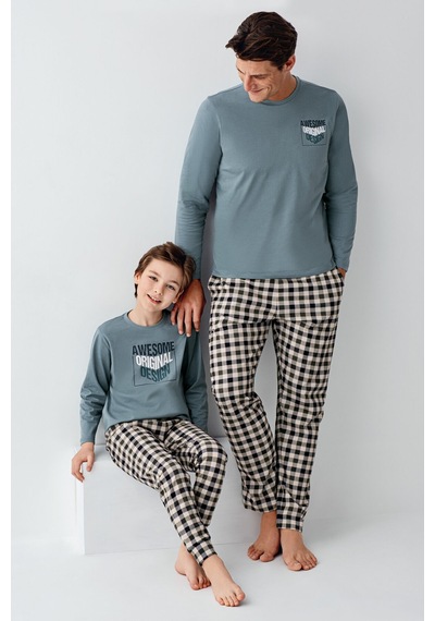 Arnetta Erkek Çocuk Yeşil Pijama Takımı Ar3510-c-v1