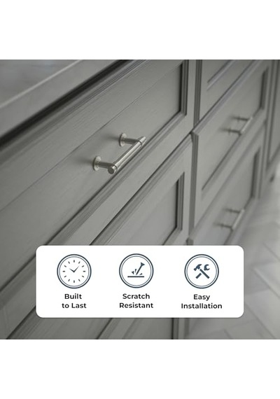 P29520k-sn-b 3 76 Mm Düz Çubuk Çekme, 3 76 Mm , Saten Nikel, 10 Adet