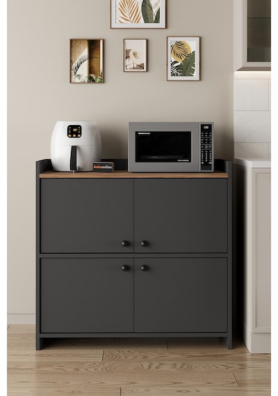 Aeka Ae-3060 Forum Antrasit/çam 4 Kapaklı, 4 Raflı, Çok Amaçlı Dolap,ayakkabılık, Kahve Köşesi, Antrasit - Çam Aeka Ae-3060 Forum Antrasit/çam 4 Kapaklı, 4 Raflı, Çok Amaçlı Dolap,ayakkabılık, Kahve Köşesi, Antrasit - Çam