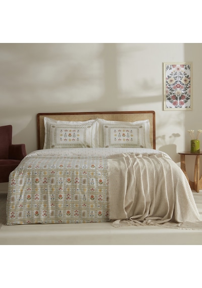 Karaca Home Arty %100 Pamuk Çift Kişilik Nevresim Battaniye Takımı Renkli