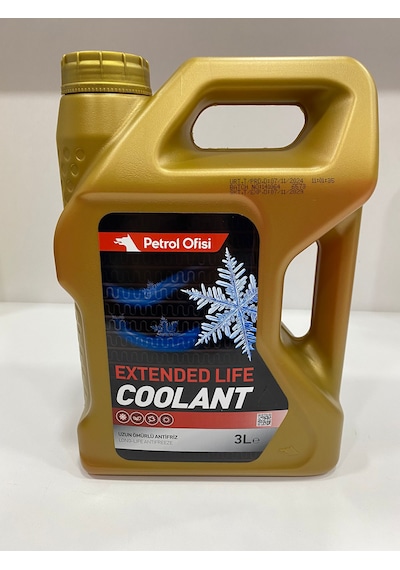 Petrol Ofisi Organik Kırmızı Renk Uzun Ömürlü Antifriz 3 Litre Taze Üretim (30/ 07/2026 Üretim)