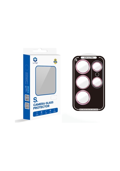 Lito Samsung Galaxy Uyumlu S24 Ultra Kamera Lens Koruyucu Titanium Violet Pudra