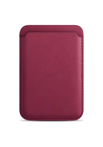 Bideri Magsafe Deri Cüzdan Bordo