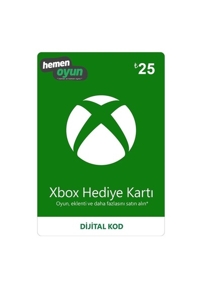 Hemenoyun Xbox 25 Tl Hediye Kartı Bakiye