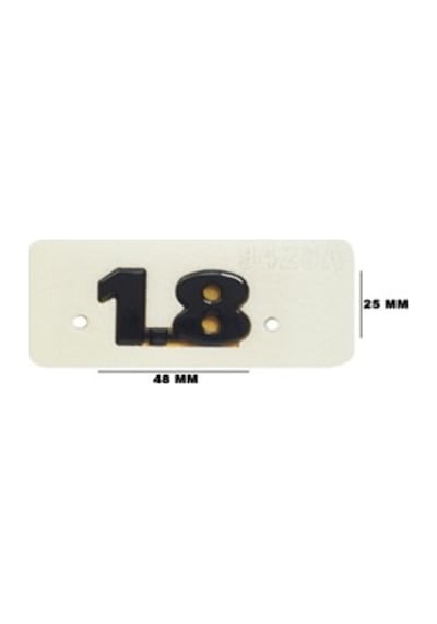 Volkswagen Uyumlu 1.8 Siyah Yazı 25 48 Mm