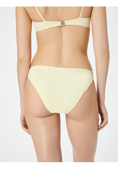 Koton Basic Bikini Altı İşleme Detaylı Normal Bel Sarı 4sak00121mm Sarı