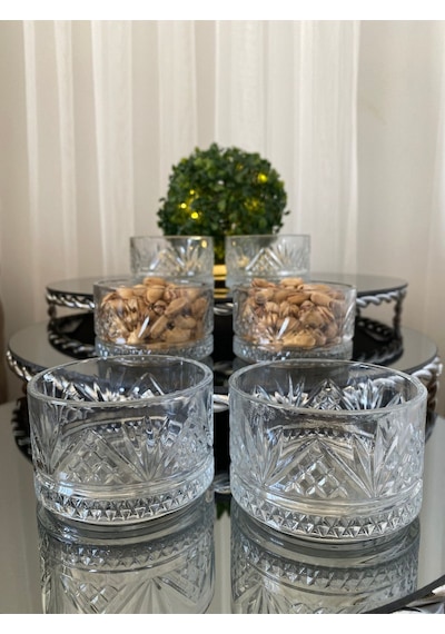 Atabey Home Collection 6 Adet Tımeless Model Star Kase & Çerezlik Gold Detaylı