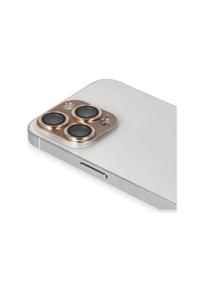Apple iPhone  Uyumlu  13 Pro Max Pers Alüminyum Kamera Lens - Gold Çok Renkli